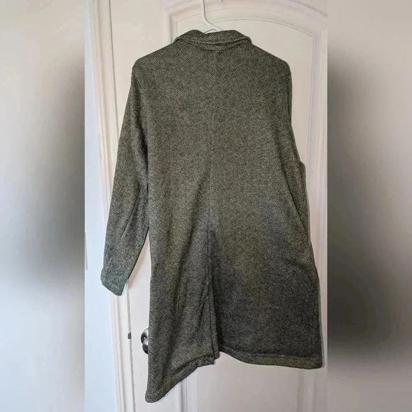 Green and White Herringbone Blazer Jacket Land's End Size 2X - Picture 2 of 7